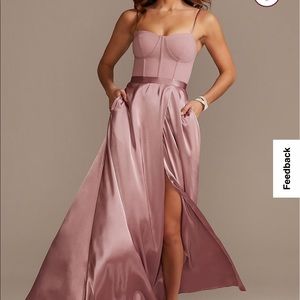 Dress from David’s Bridal! I bought two, this is brand new. Size 6